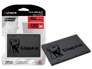 SSD Kingston 2.5´ 120GB  A400 SATA III Leituras: 500MBs / Gravações: 320MBs