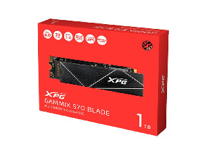 SSD 1 TB XPG S70 Blade, PCIe Gen4x4, M.2 NVMe, Leitura: 7400MB/s e Gravação: 5500MB/s, 3D NAND
