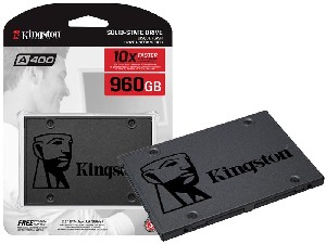 SSD Kingston 2.5´ 960GB A400 SATA III Leituras: 500MBs / Gravações: 450MBs - SA400S37/960G
