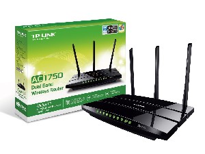 Routeador  TP-LINK  AC1750 Dual Band Wireless AC Gigabit Router, 2.4GHz 450Mbps + 5Ghz 1350Mbps, 2 USB 2.0 Ports,